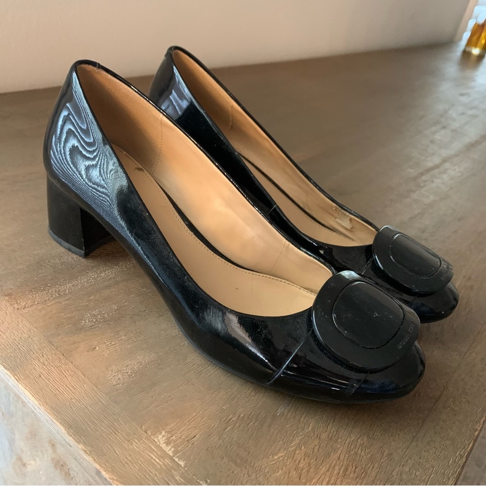 black MK heels